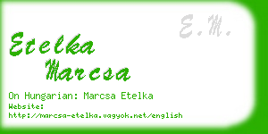 etelka marcsa business card